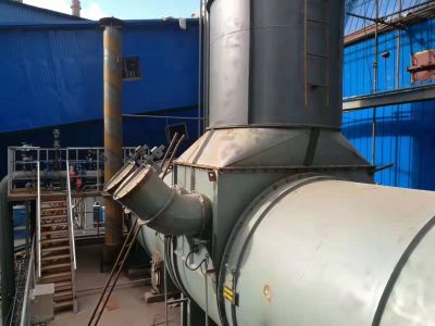 Active coking flue gas treatment project supporting hot air furnace